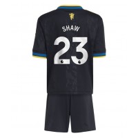 Manchester United Luke Shaw #23 Tretí Detský futbalový dres 2025-26 Krátky Rukáv (+ trenírky)